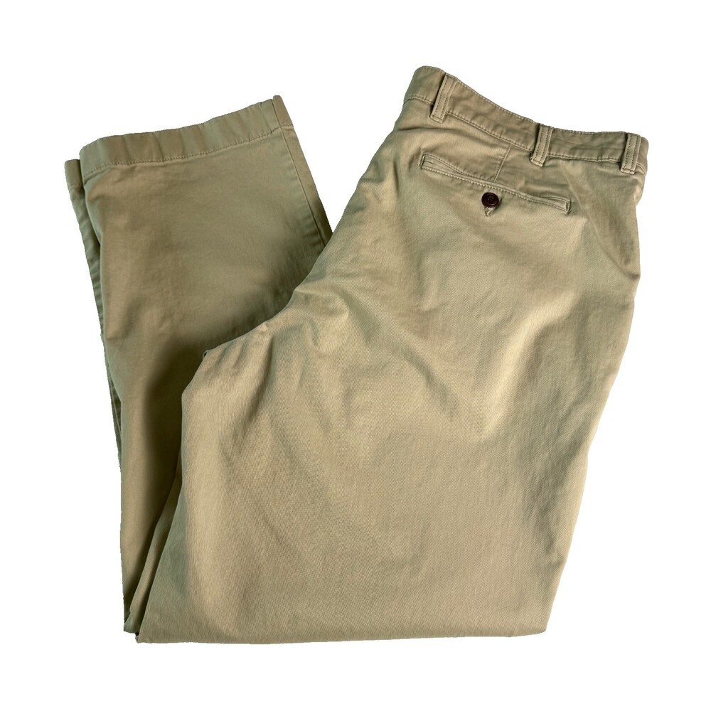 L.L. Bean Natural Fit Men's Khakis Sz 40x30 Lakewashed Stretch Tan Beige Pants